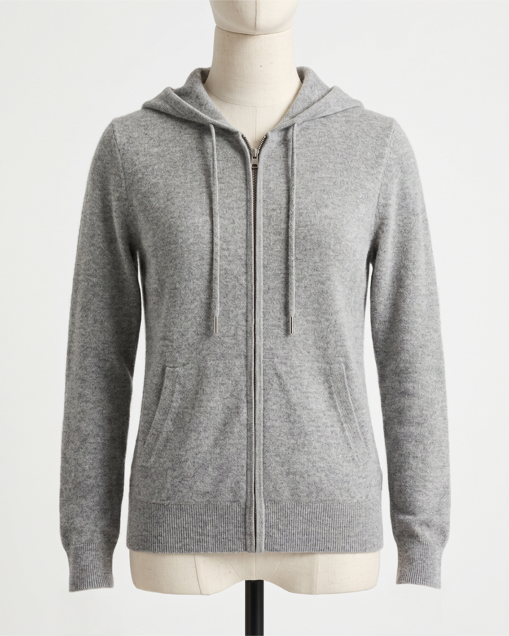 Mongolian Cashmere Full-Zip Hoodie